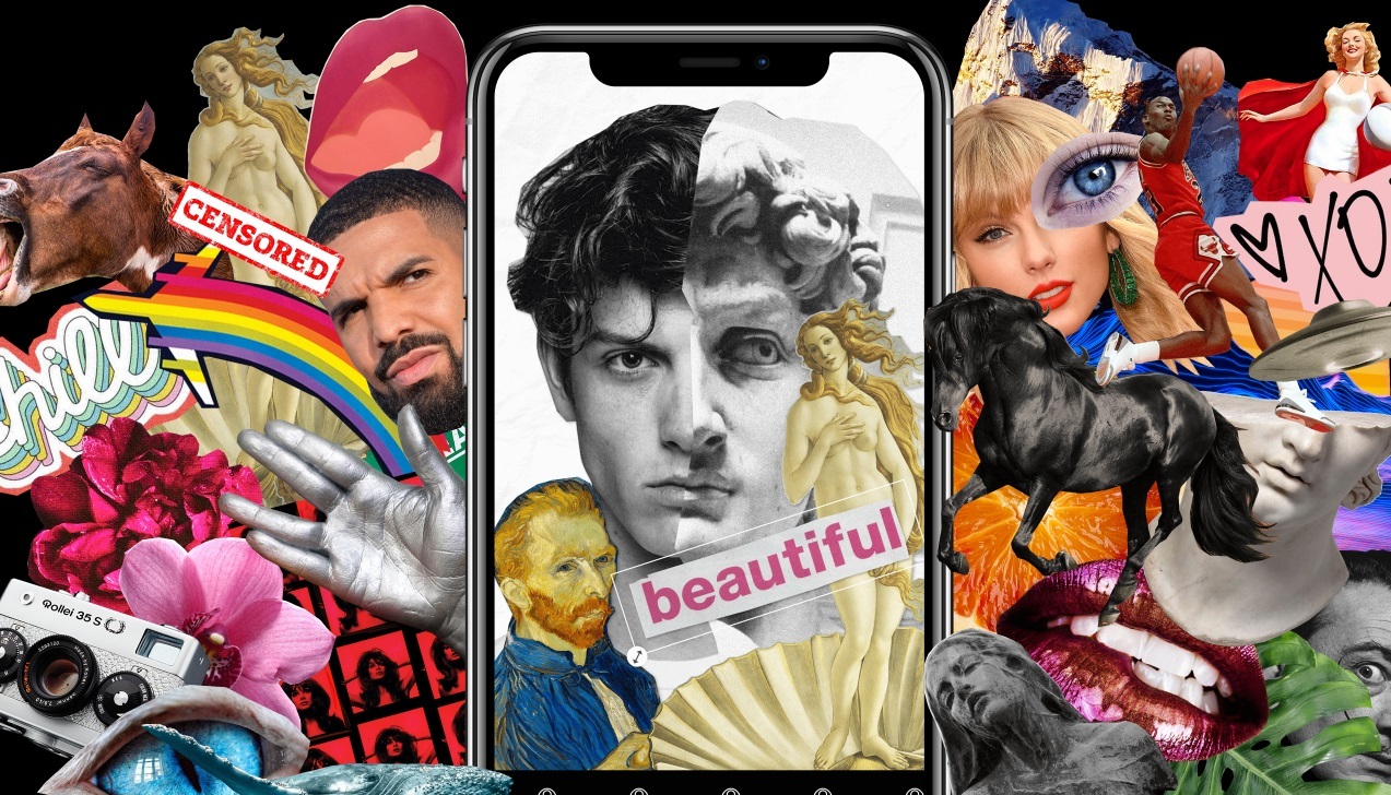 Faça colagens criativas com autocolantes e dê um toque mais “artístico” às fotos com esta app