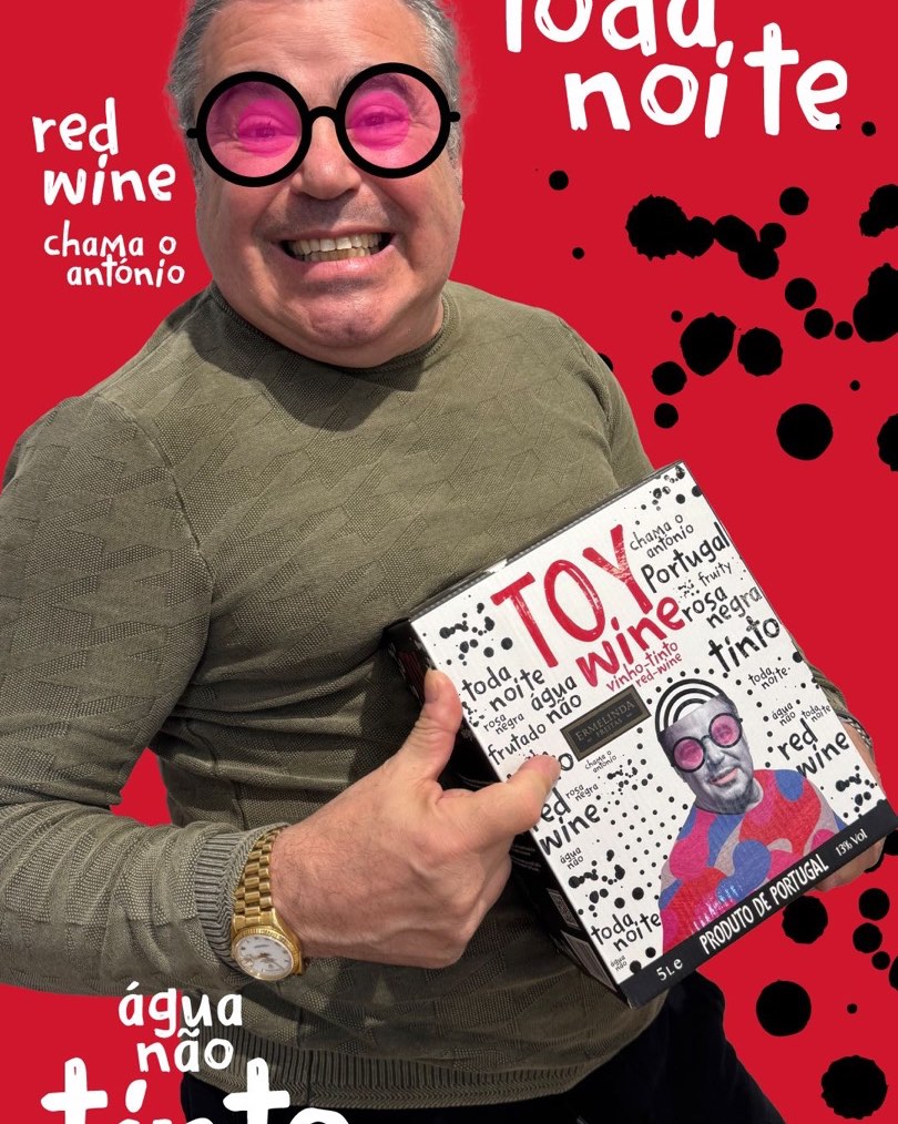 “Põe a cerveja no congelador”, e o vinho no copo. Toy lança box de 5 litros de tinto (e está em promoção)