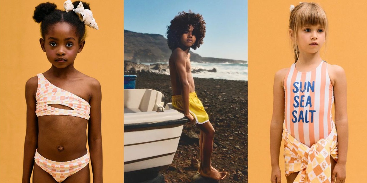 10 biquínis, fatos e calções de banho fofos (e práticos) que os miúdos vão adorar levar para a praia