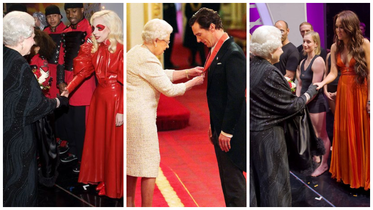 20 celebridades que já conheceram a rainha Isabel II