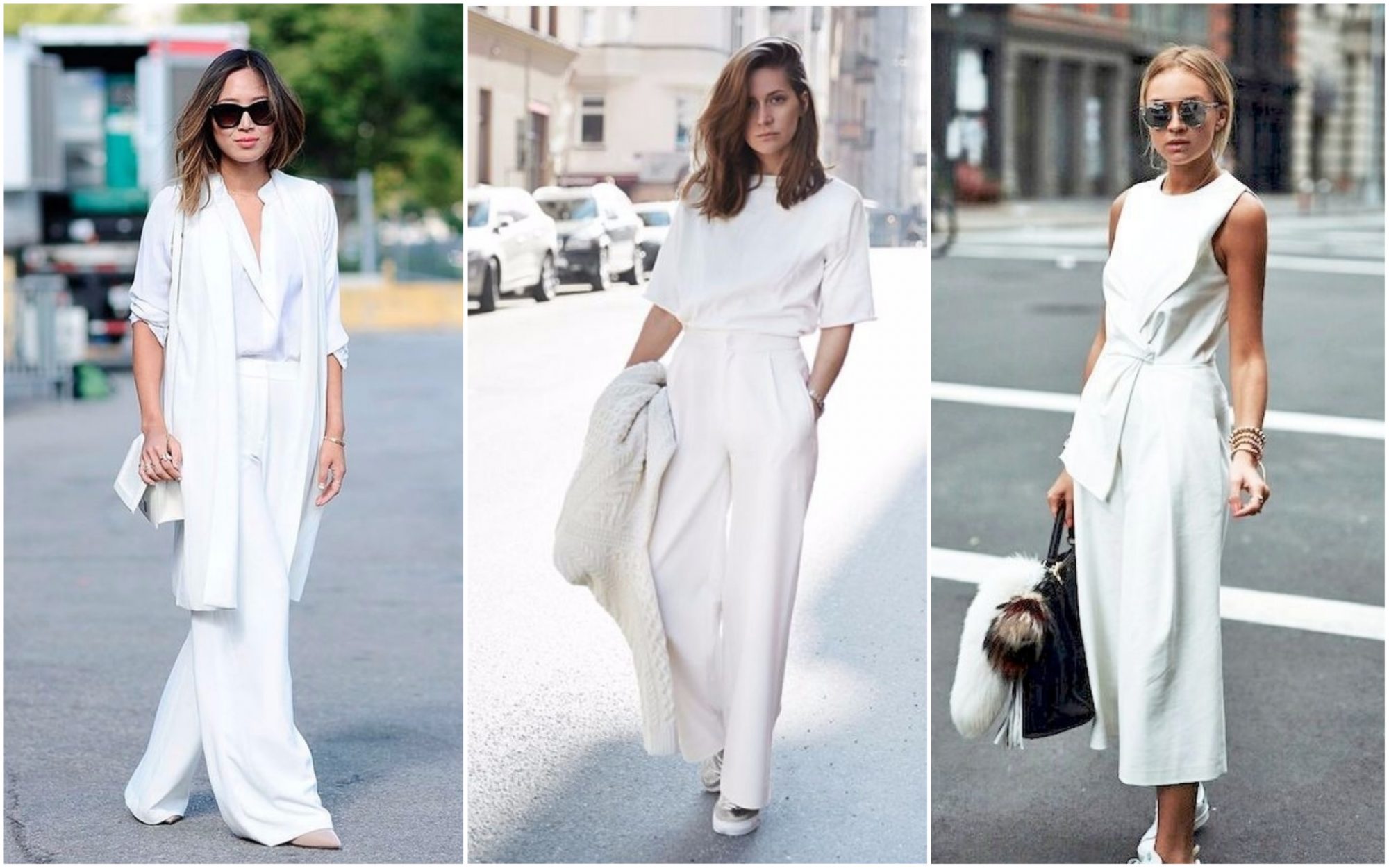Branco total. Uma tendência para usar da cabeça aos pés