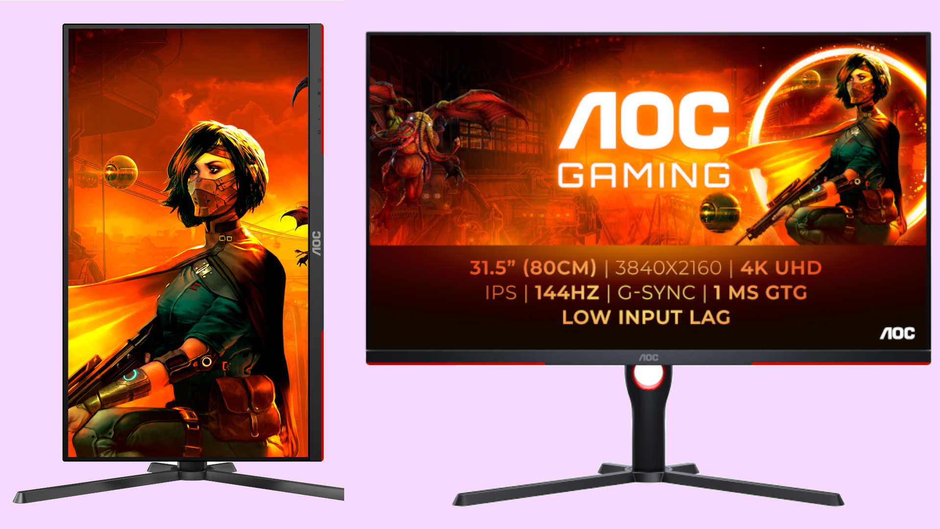 AOC tem dois novos monitores de gaming com resolução 4K para jogadores exigentes