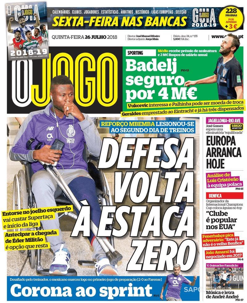 Benfica Champion 2018/19 campeao Record newspaper edition