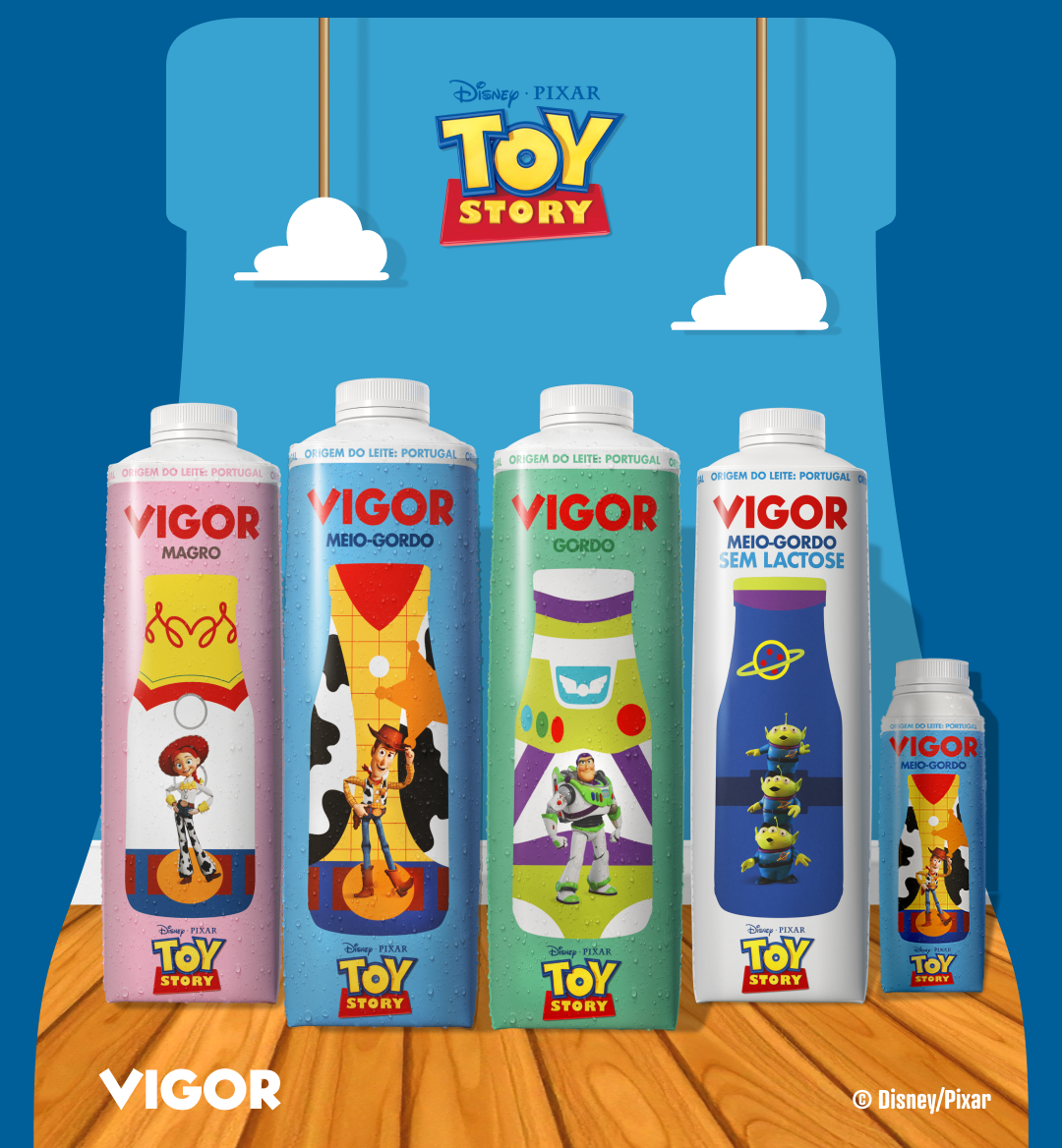 As personagens mais icónicas de “Toy Story” estão nas novas embalagens da Vigor (e podem levá-lo à Disneyland® Paris)