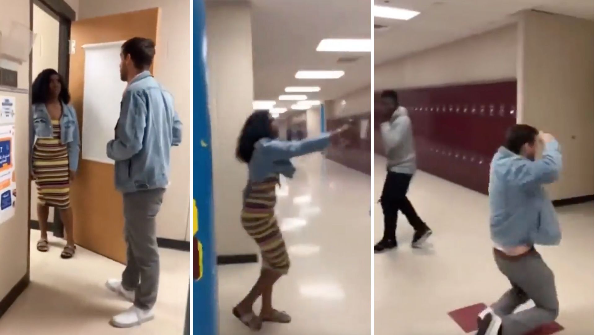 Vídeo mostra aluna a atirar duas vezes spray-pimenta aos olhos de professor que lhe tirou o telemóvel. Veja as imagens