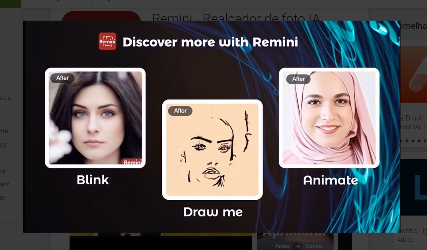 Remini é uma app gratuita para deixar as suas fotos mais bonitas. Mesmo as antigas   