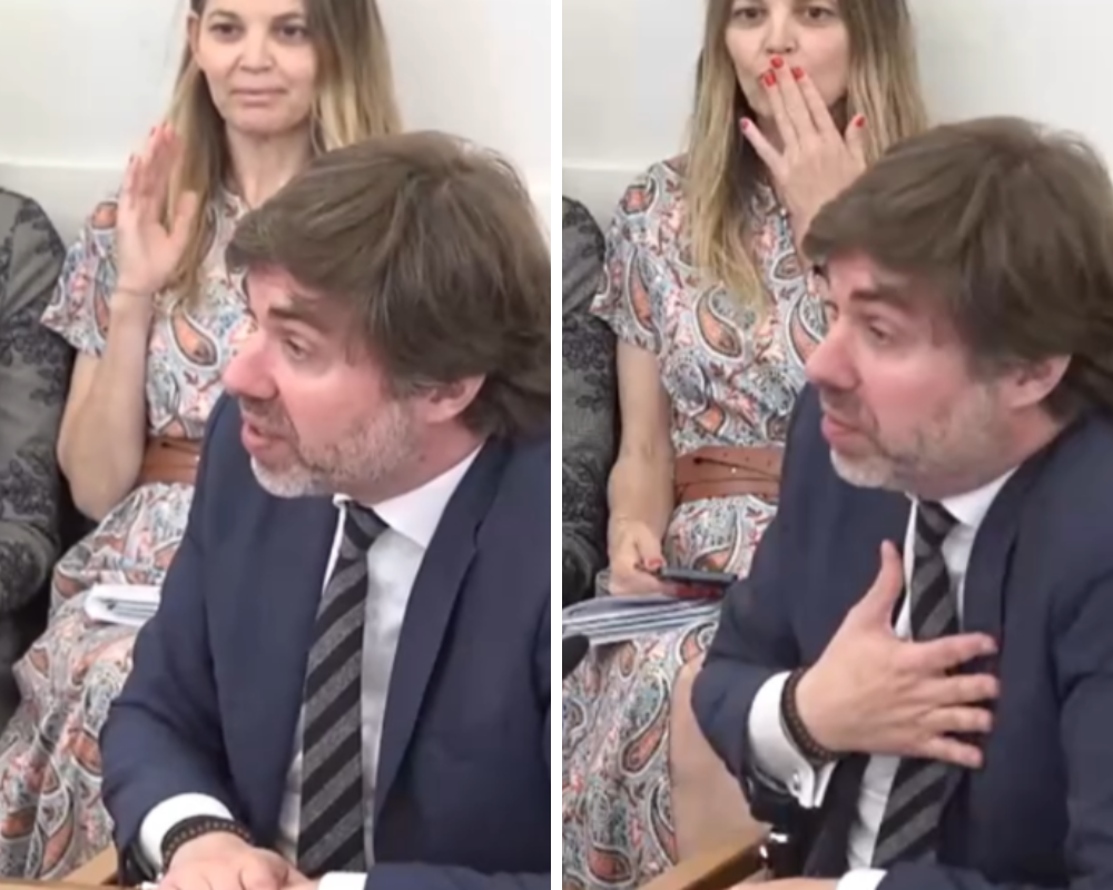 A dizer adeus e a mandar beijinhos. Assessora tem comportamento bizarro durante audição de Lacerda Sales