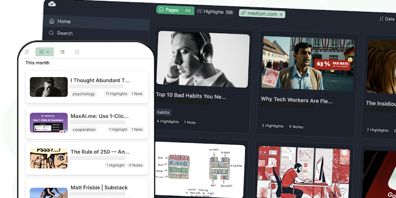 Web Highlights é uma ferramenta de produtividade para sublinhar citações ou tomar notas online