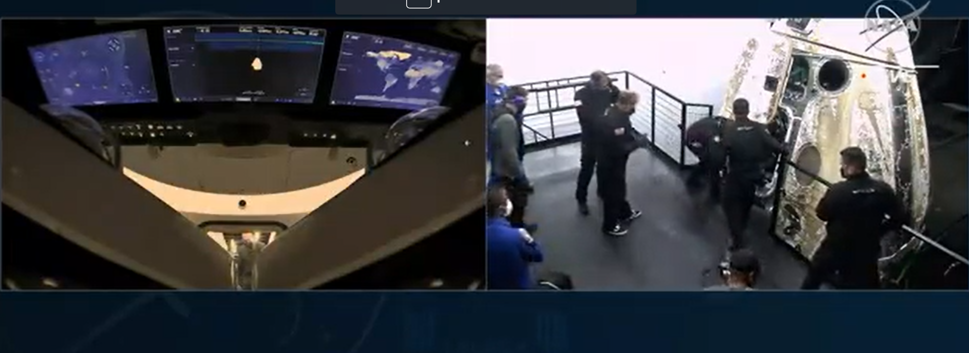 Sinais de paz, sorrisos e satisfação de uma missão concluída. Astronautas regressam à Terra