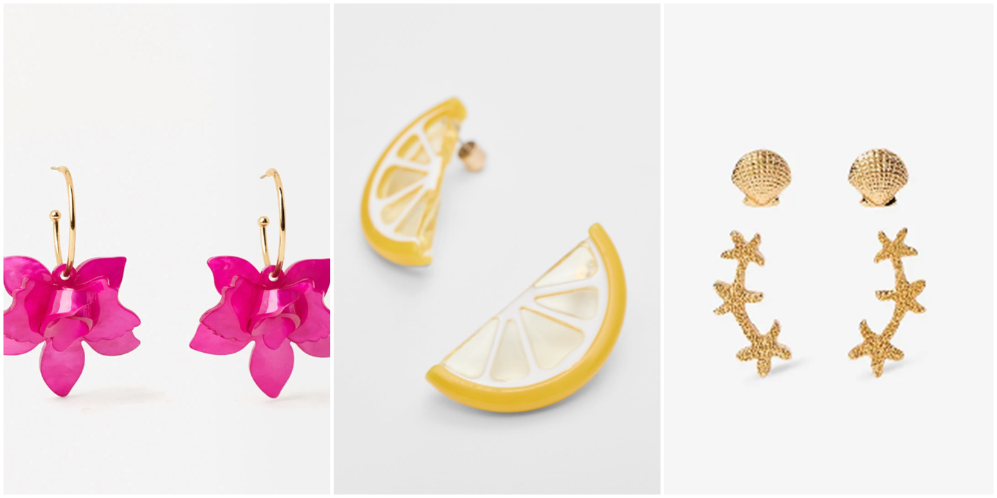 Das flores às estrelas-do-mar. 10 sugestões de brincos para usar neste verão (até 15,99€)