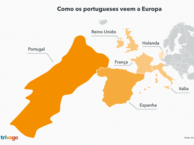 Portugal travel guide map - Portugal mapa de viagens (Sul da Europa -  Europa)