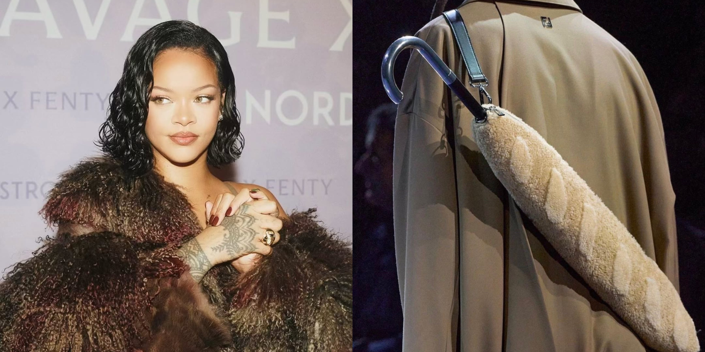 Rihanna desfila por Nova Iorque com mala em forma de baguette. Saiba quanto custa