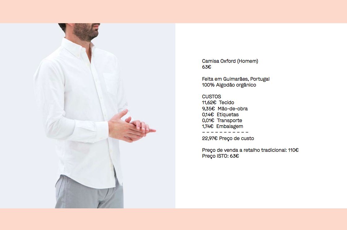 ISTO. Ao comprar esta roupa sabe mesmo o que está a pagar