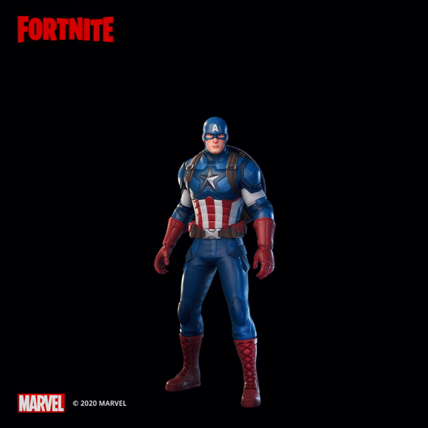 Nova skin do Capitão América e emote temático Nova skin do Capitão América e emote temático