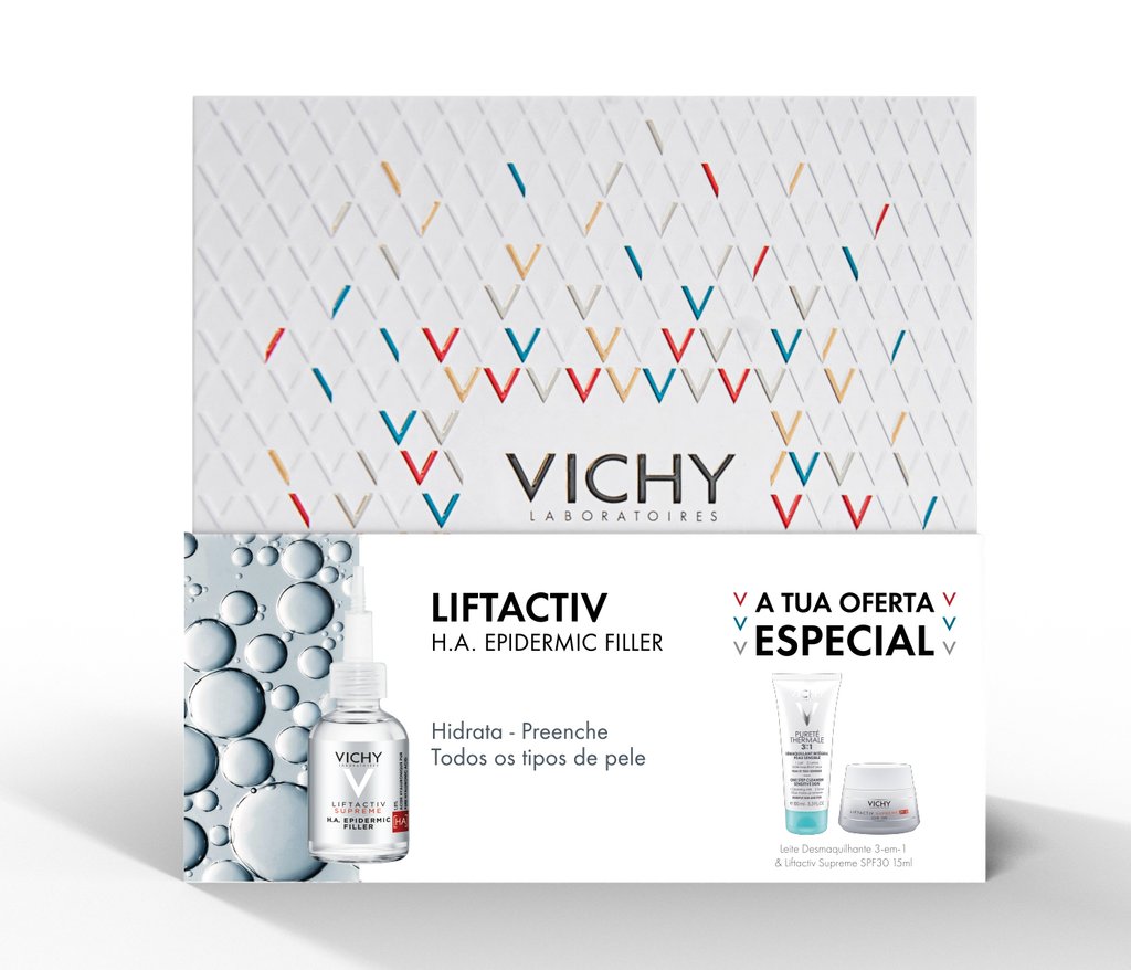 Vichy, Liftactiv Supreme Sérum H.A. Epidermic Filler + Leite Desmaquilhante + Liftactiv Supreme SPF30