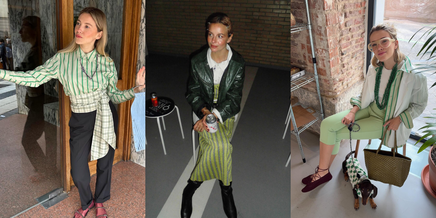 Do chocolate do Dubai para a moda, influencers rendem-se ao pistácio. 12 peças para usar a cor tendência