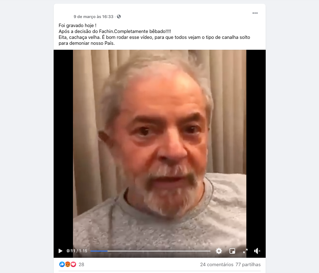 Vídeo Em Que Lula Da Silva Parece Estar Embriagado é Autêntico Polígrafo