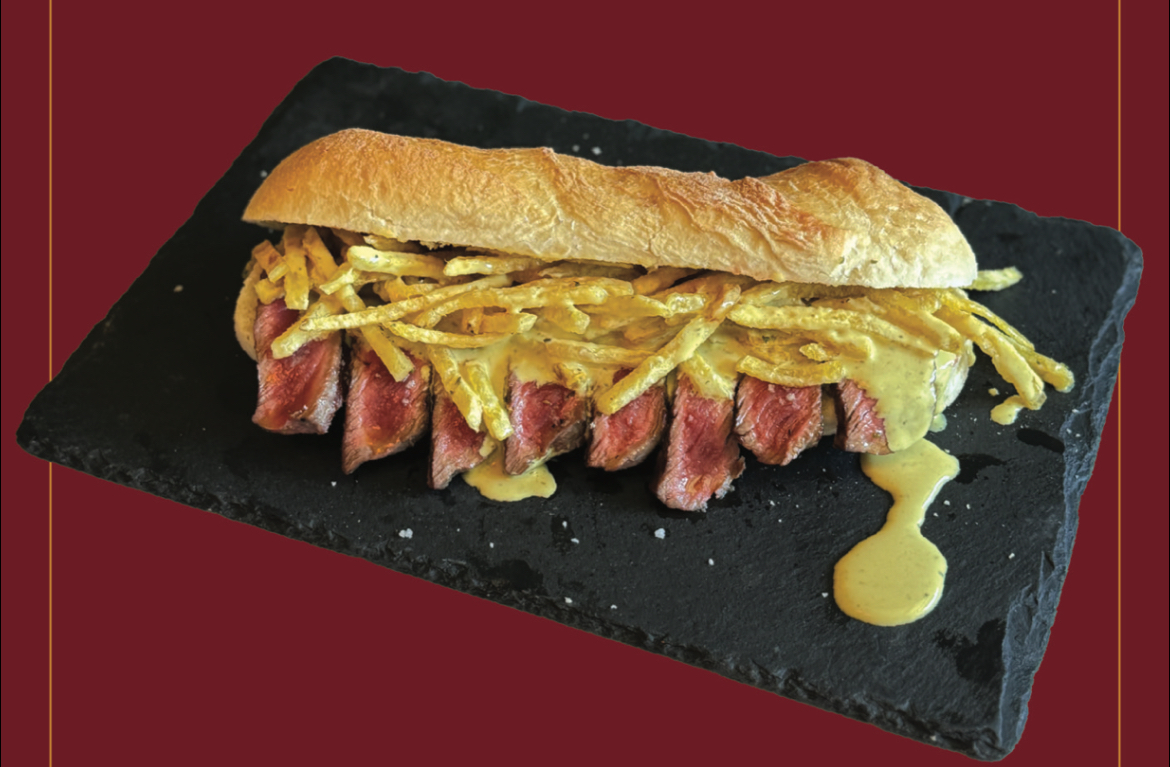 O menu viral de Olivier de entrecôte e batatas fritas é agora uma sandes gulosa. Saiba onde a pode provar