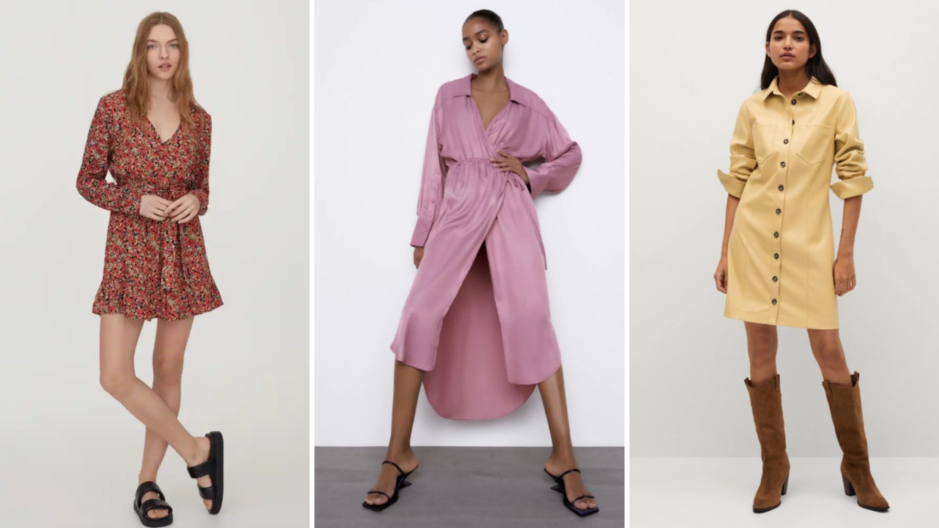 Com padrões, curtos e compridos. 22 vestidos até 30€ para começar a primavera em grande estilo