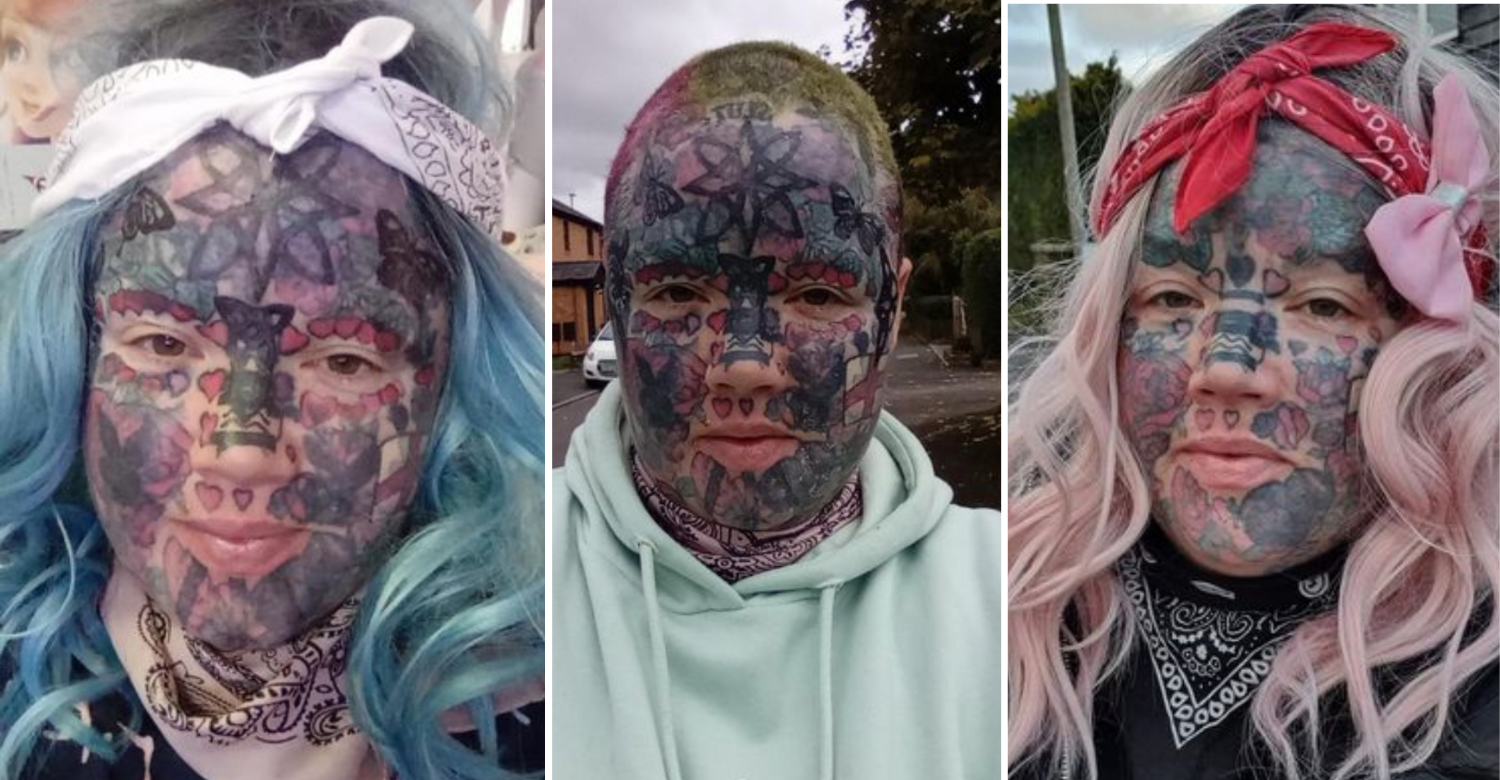 Mãe de dois filhos queixa-se de que não consegue arranjar emprego por causa das tatuagens (veja com ela era antes)