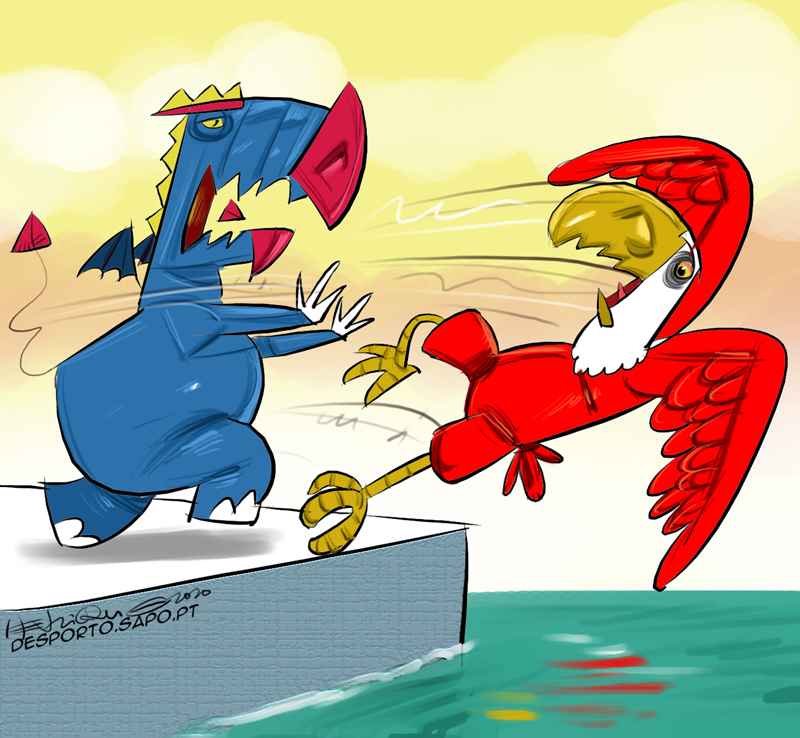 Salto para a piscina