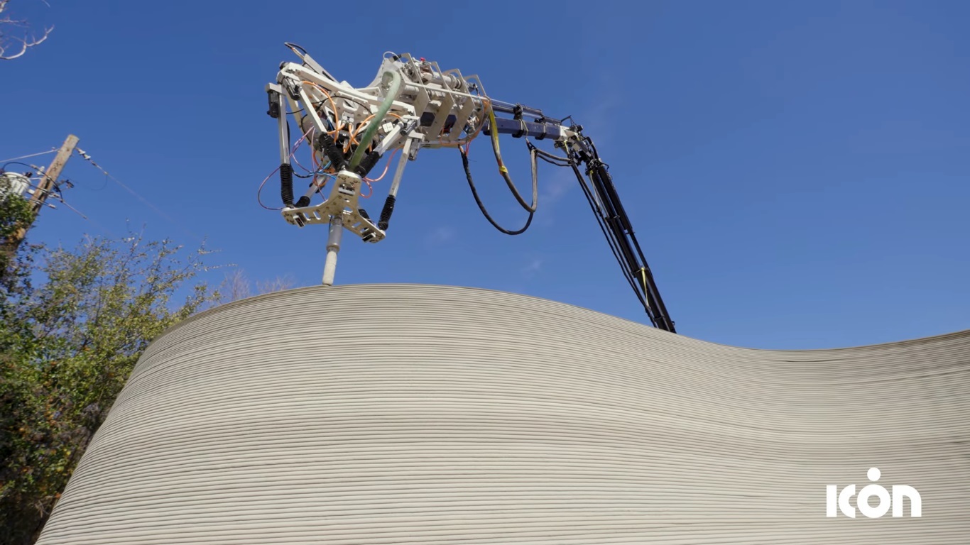 Este braço robótico funciona como uma impressora 3D e consegue construir casas com vários andares