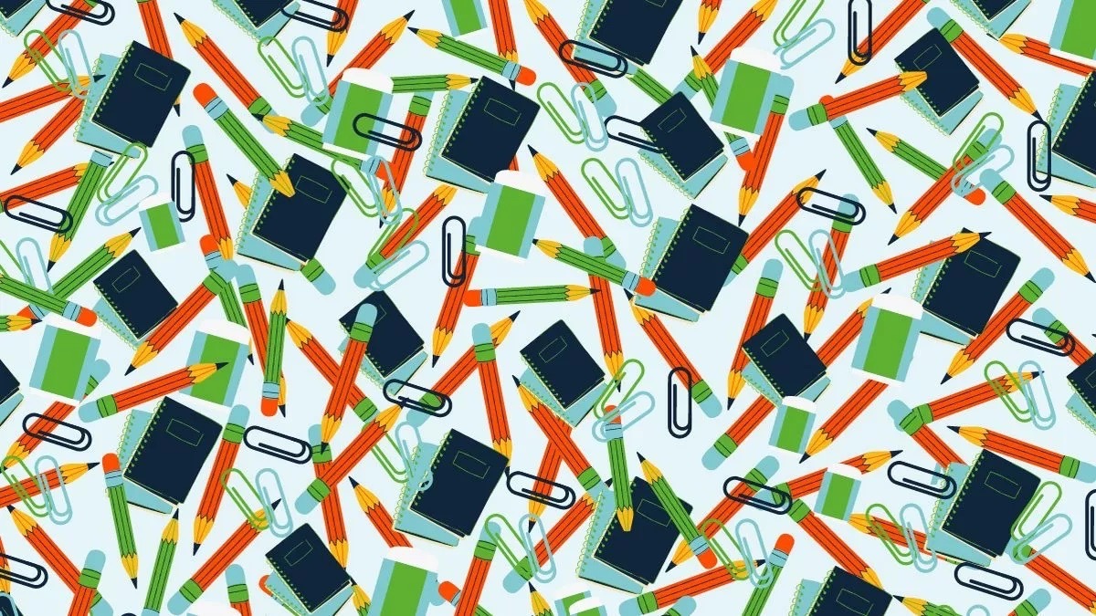 Consegue encontrar a letra “A” no meio deste material escolar em 15 segundos? Se o fizer, é um ótimo observador