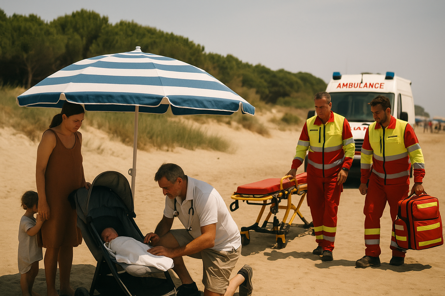 Pais deixam recém-nascida horas ao sol na praia. Bebé acabou salva por um médico de férias
