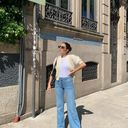 Calças de ganga largas — influenciadoras