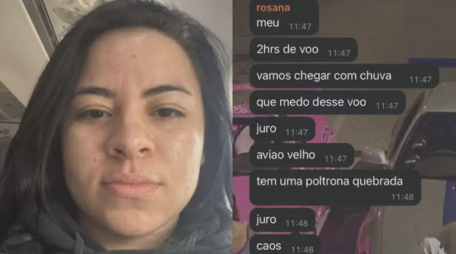 Filha que ia no avião que caiu no Brasil enviou mensagens à mãe antes do acidente. “Que medo desse voo”