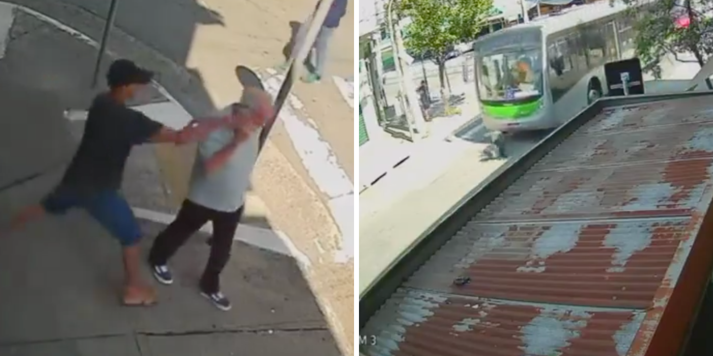 Jovem rouba telemóvel a idoso e é atropelado por autocarro logo depois. Câmara de video-vigilância captou tudo