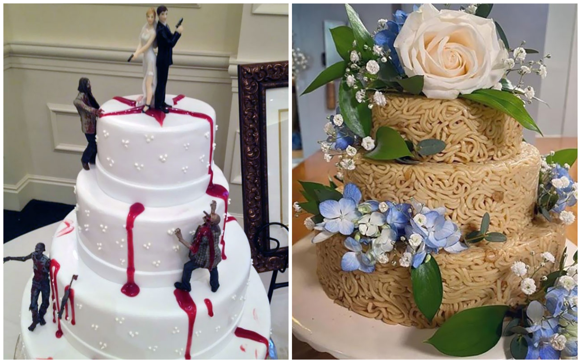 “Sim” no altar, “não” ao bolo de casamento. 77 bolos que são um desastre