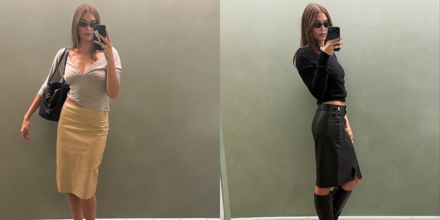 As saias-lápis voltaram (e até Hailey Bieber está rendida). Eis 10 modelos desde 10€ para aderir à tendência
