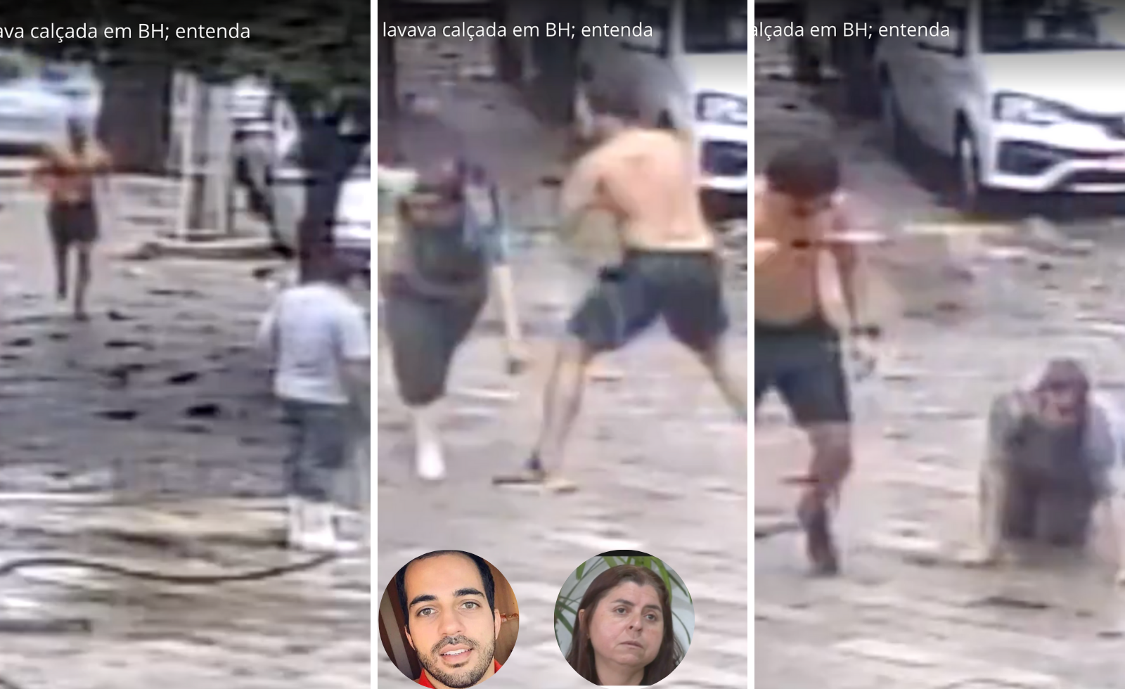 Incrível: empresário agride e humilha porteira que lavava a rua só porque lhe molhou os pés