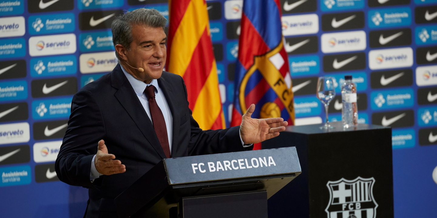 Laporta defende que Barcelona cumpre fair play financeiro e explica confusão nas inscrições de Olmo e Víctor