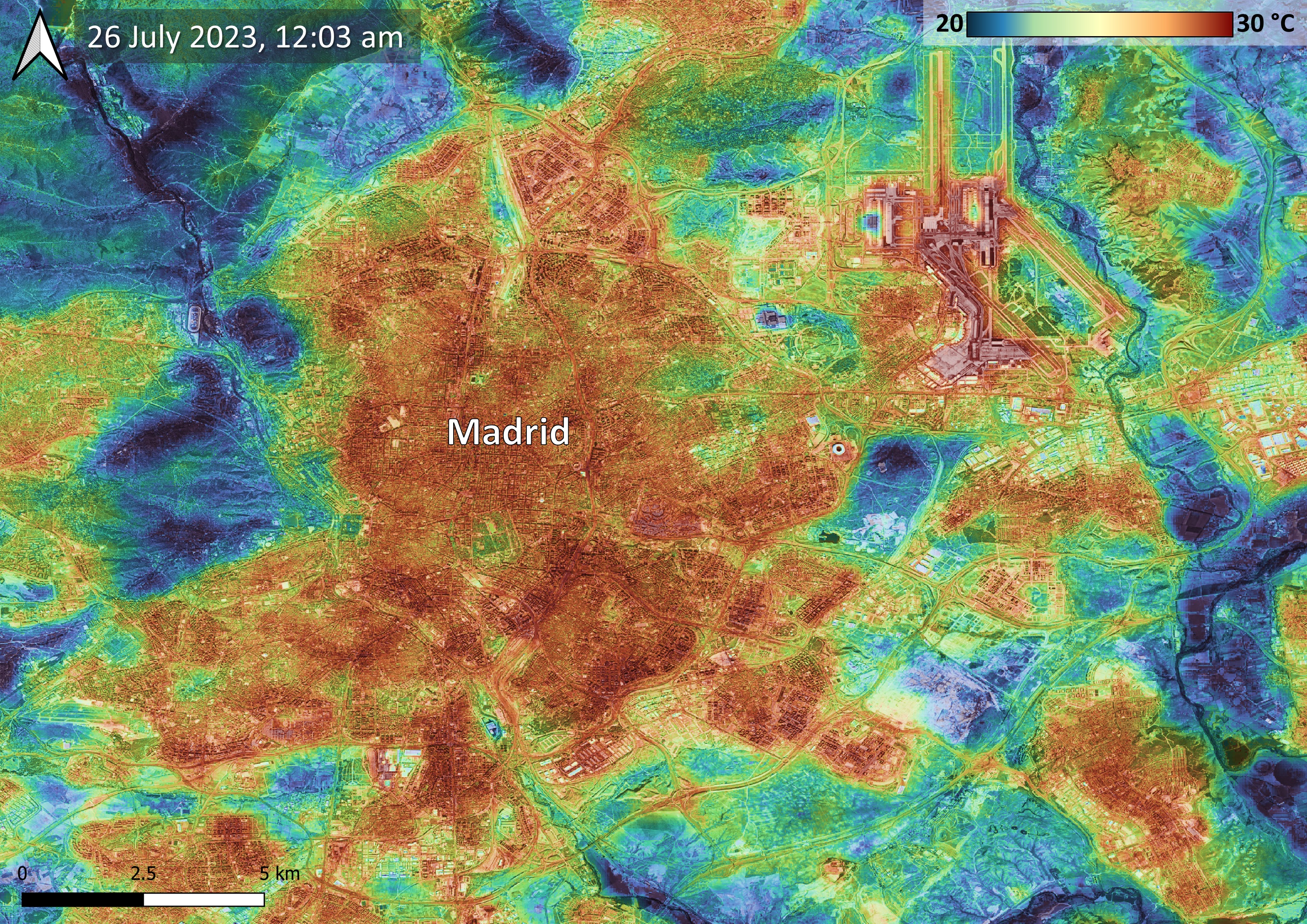 Calor aperta na Europa e imagens mostram impacto das temperaturas na superfície de grandes cidades