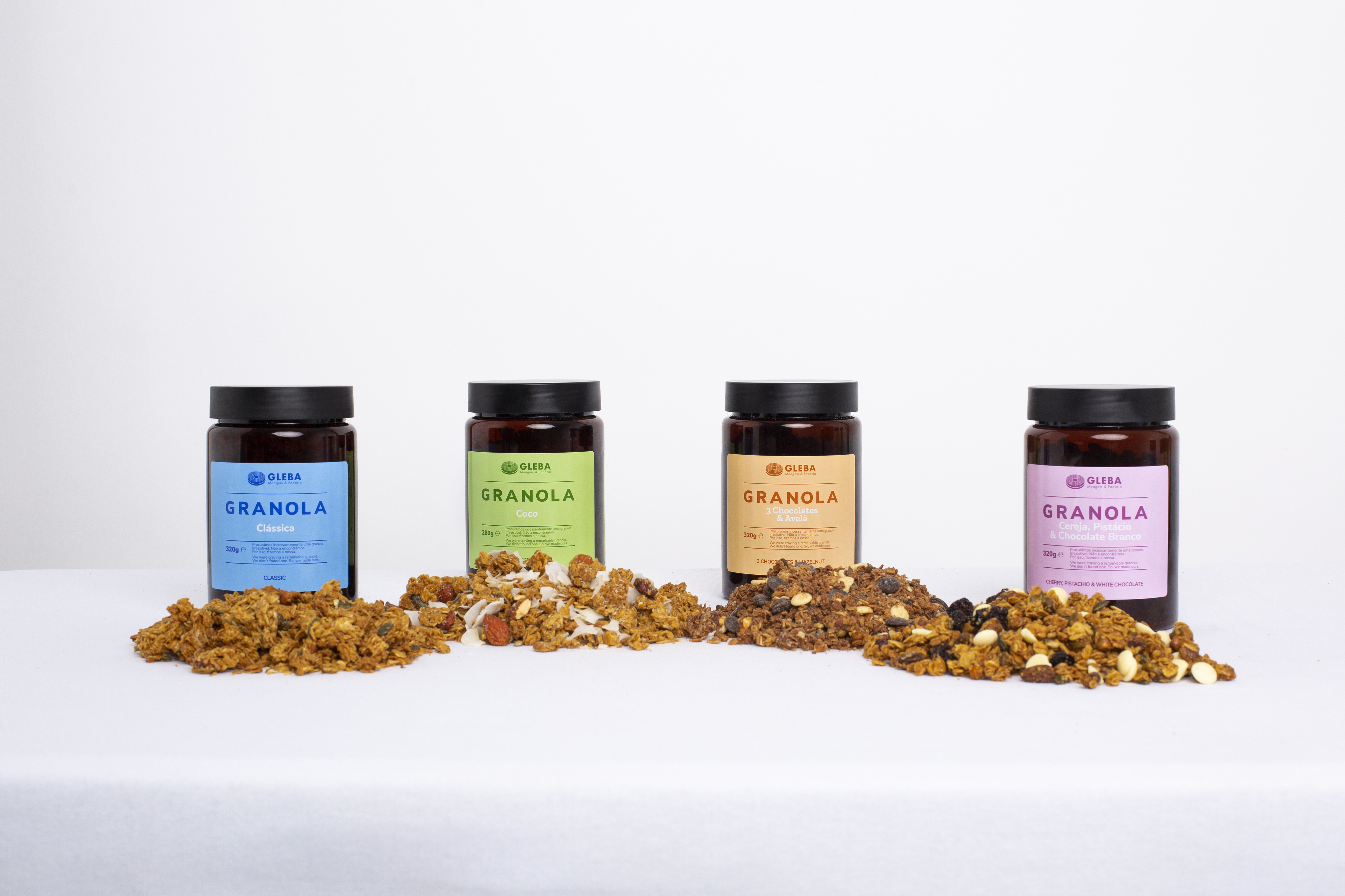 De coco ou de chocolate e avelã. Gleba lança quatro granolas para toda a família