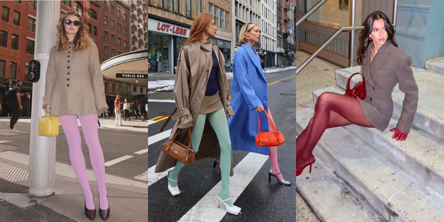 Dias cinzentos pedem cor. Inspire-se nestes looks com collants arrojados (e veja 12 opções)