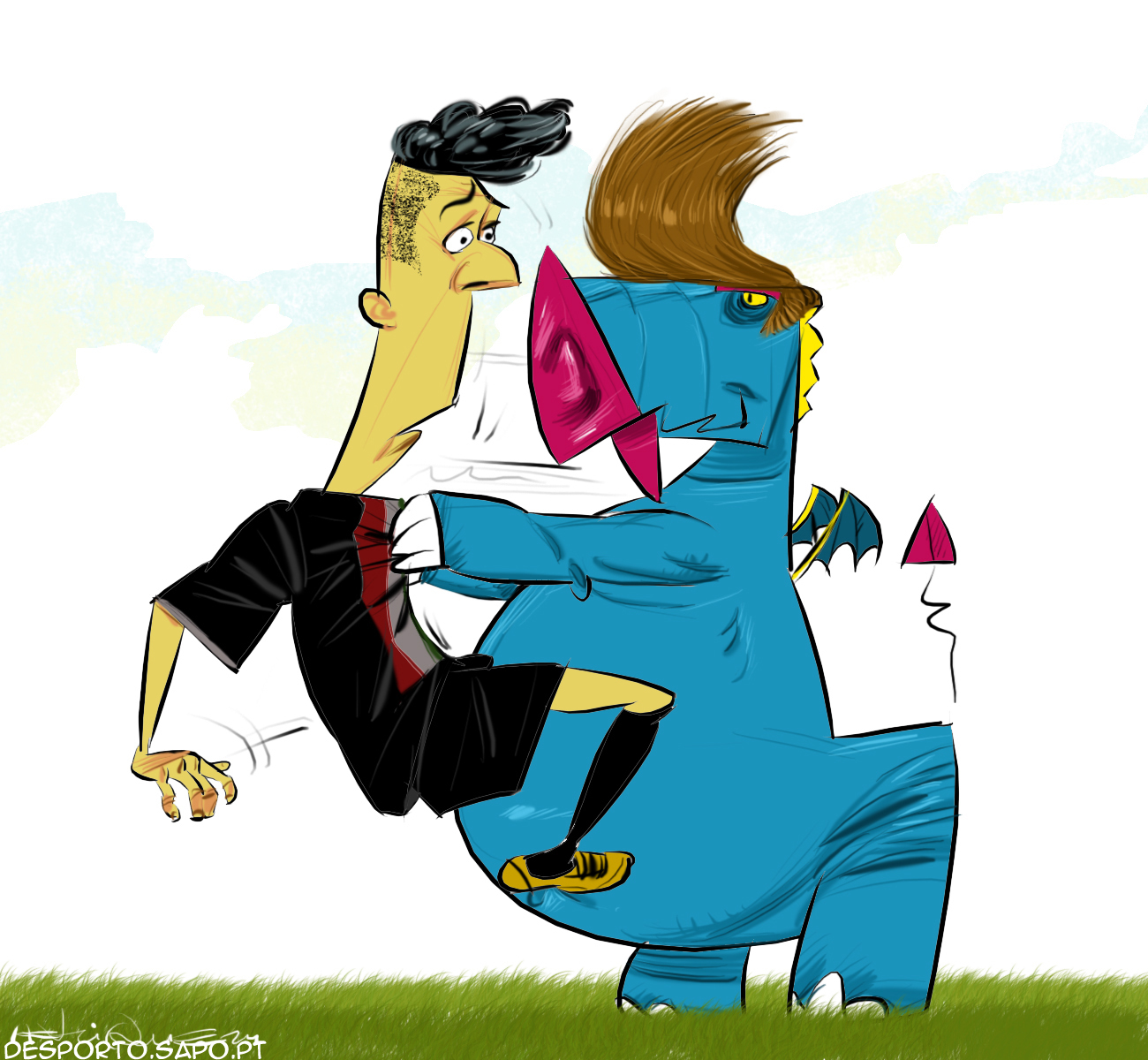 Vitória aos empurrões