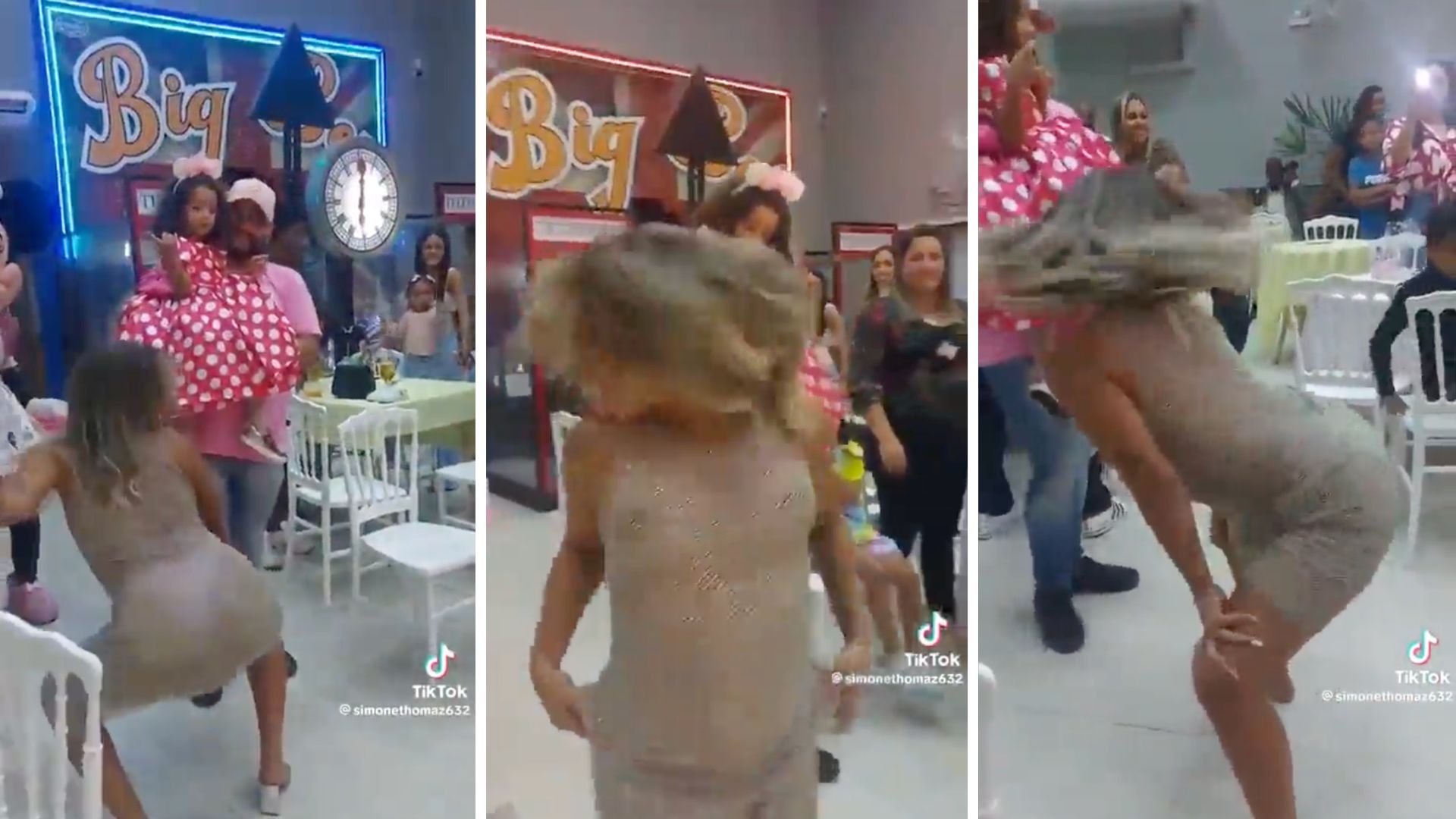 Mãe arrasada por usar vestido transparente e fazer dança erótica na festa de aniversário da filha. Veja o vídeo