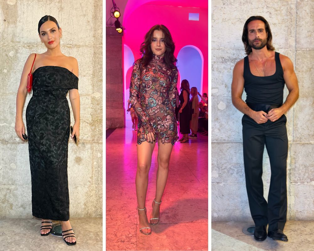 ModaLisboa. Os looks dos famosos no último dia de desfiles gritaram preto, brilhos e muito estilo