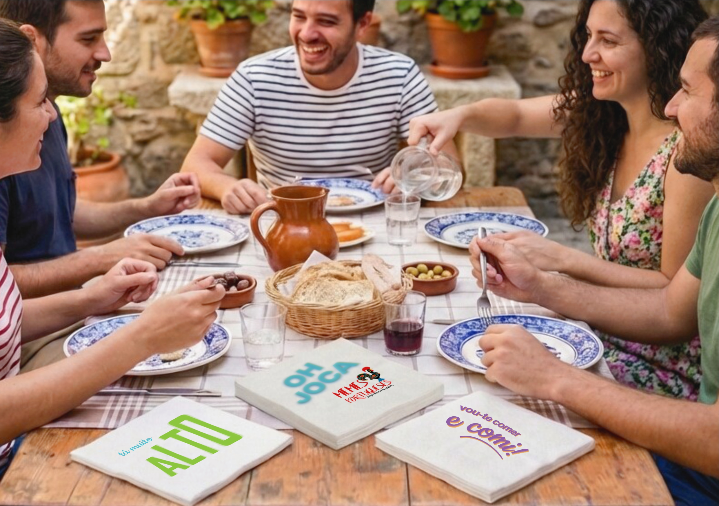 De “Vou-te comer e comi” a “Oh Joca”. Estes guardanapos levam-lhe memes portugueses à mesa