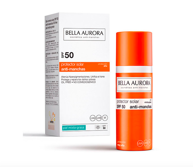 Bella Aurora, Gel Protetor Solar Pele Mista Oleosa SPF50