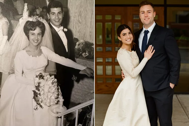 Neta surpreende a avó e casa-se com o vestido de noiva que ela usou em 1963. Vejas as fotos e a reação da avó