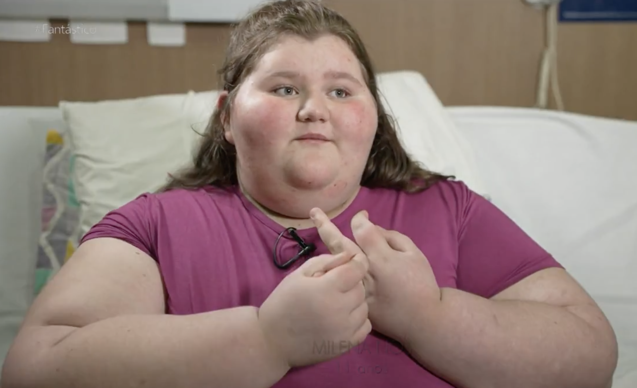 Menina de 11 anos que chegou aos 242 quilos revela: “Nunca entrou um bolo na minha casa”