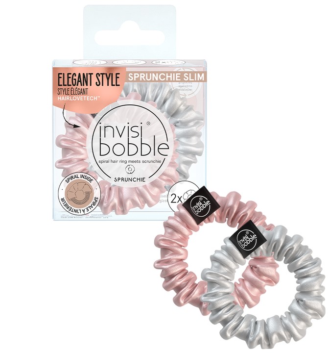Invisibobble, Sprunchie Slim Bella Chrome 2 unidades