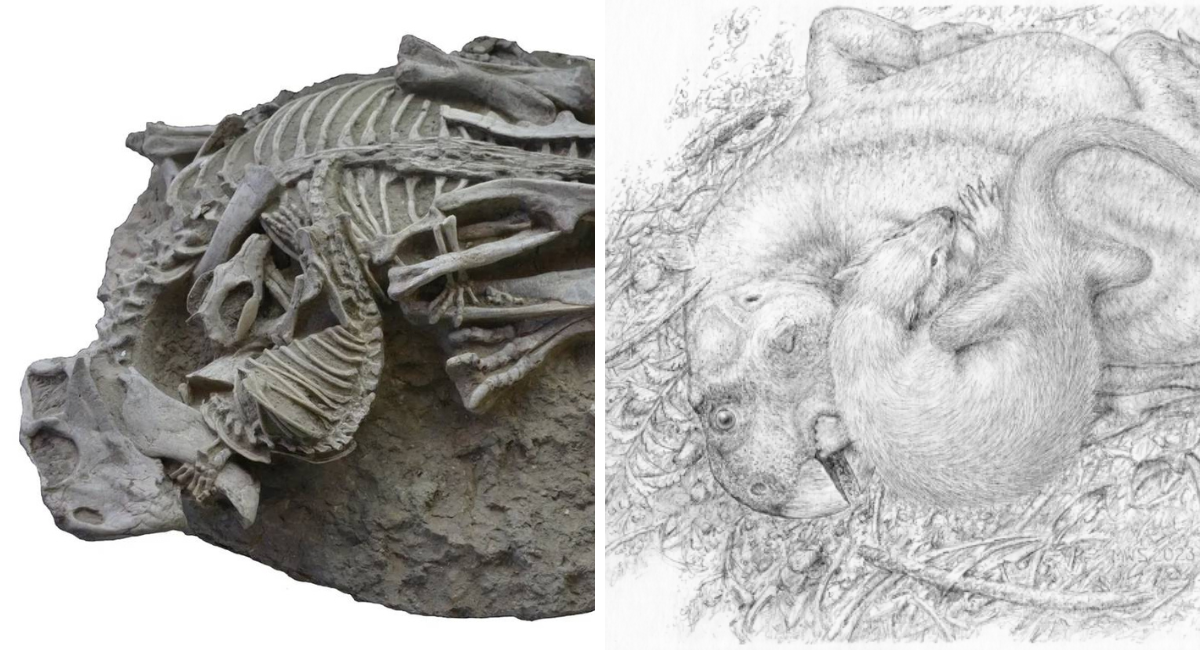 Afinal, os mamíferos também atacavam os dinossauros. E este fóssil prova-o. Veja as imagens