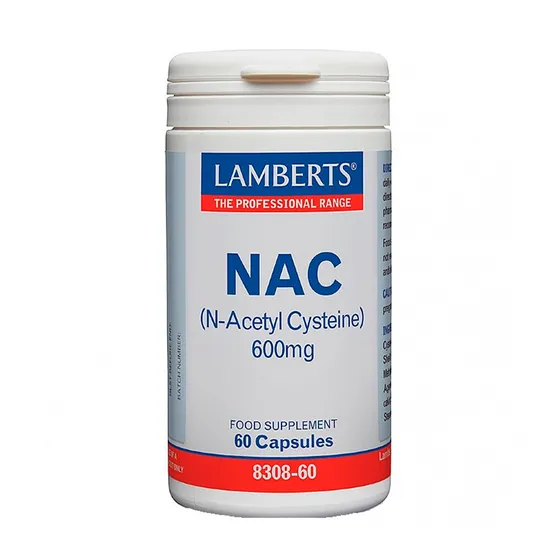 Lamberts, NAC (N-Acetil Cisteina) 60 Cápsulas
