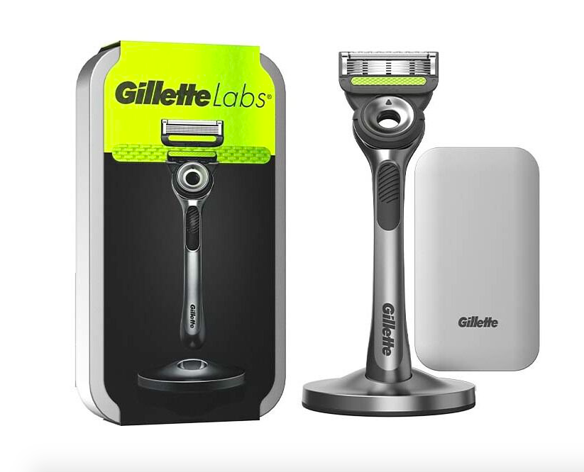 Gillette, Conjunto Gillette Labs Com Máquina De Barbear e Estojo De Viagem