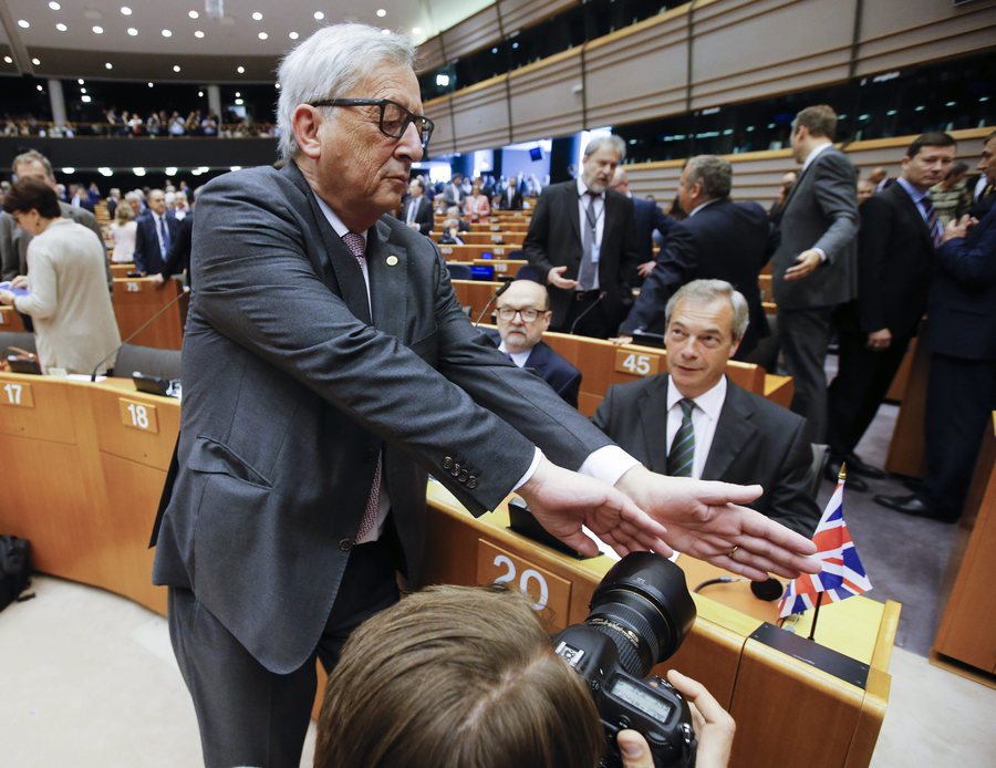 Jean Claude Juncker e Nigel Farage